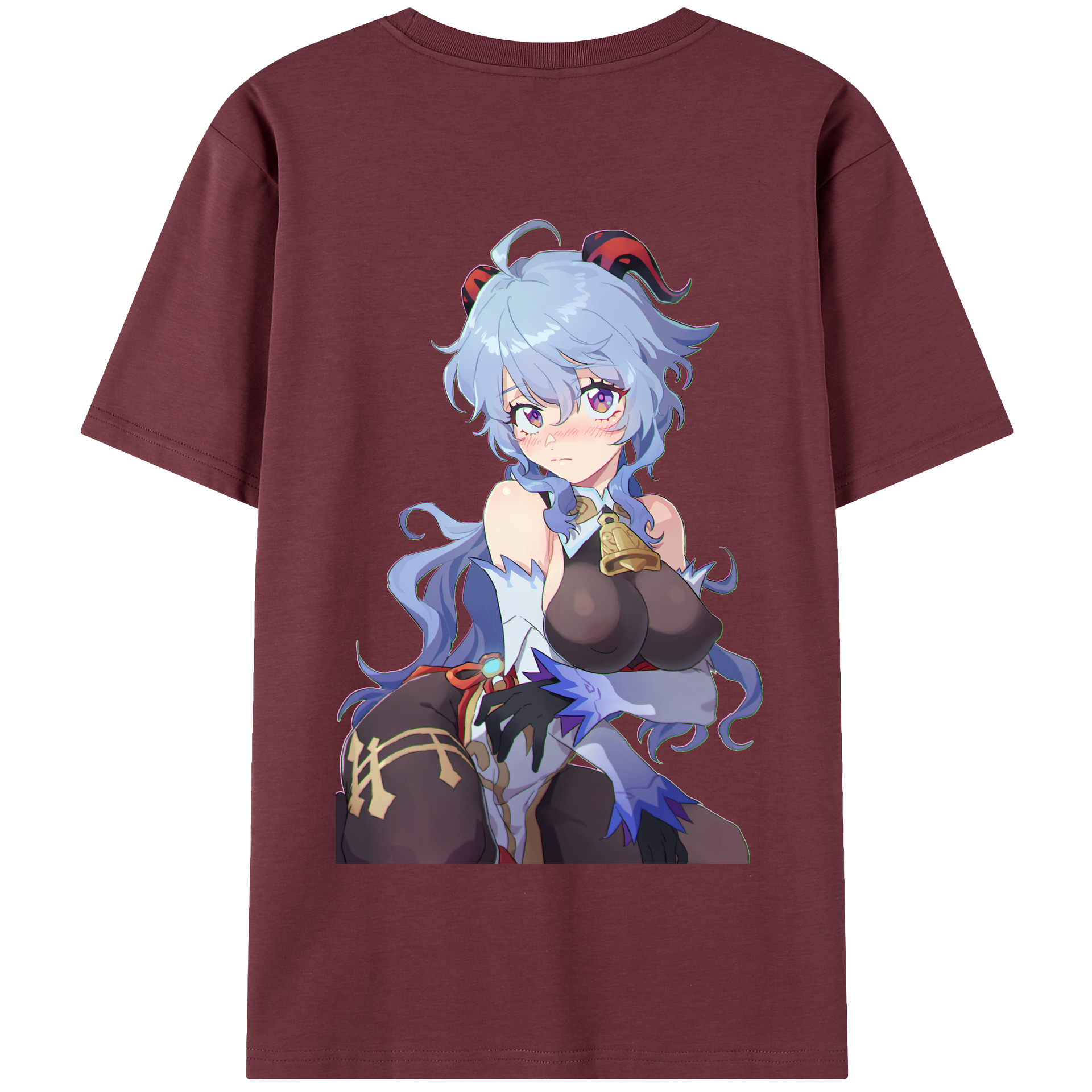 げんし神 甘雨 かんう genshin Ganyu 綿100％半袖Tシャツ（背面プリント）